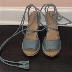 Denim Wedges